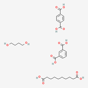 molecular formula C30H40O14 B14698991 Benzene-1,3-dicarboxylic acid;butane-1,4-diol;decanedioic acid;terephthalic acid CAS No. 25214-81-7