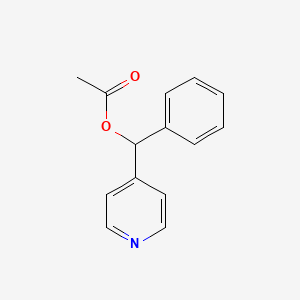 molecular formula C14H13NO2 B14699019 Phenyl(pyridin-4-yl)methyl acetate CAS No. 24929-18-8