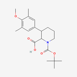 1-(tert-Butoxycarbonyl)-3-(4-methoxy-3,5-dimethylphenyl)-2-piperidinecarboxylic acid