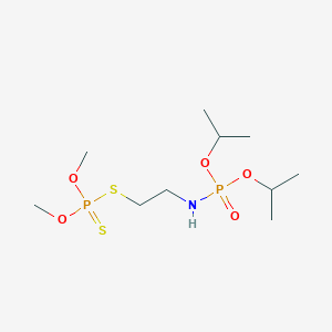 molecular formula C10H25NO5P2S2 B14699144 Phosphorodithioic acid, O,O-dimethyl S-(O',O'-diisopropylphosphoramido)ethyl ester CAS No. 21988-63-6