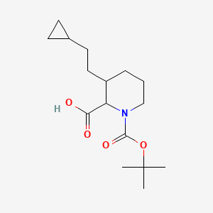 1-(tert-Butoxycarbonyl)-3-(2-cyclopropylethyl)-2-piperidinecarboxylic acid