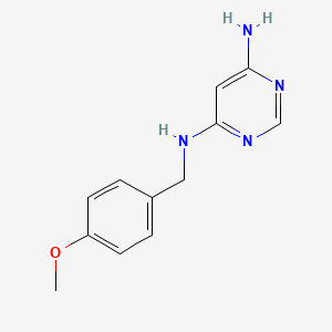 molecular formula C12H14N4O B1469922 N4-(4-methoxybenzyl)pyrimidine-4,6-diamine CAS No. 100120-44-3