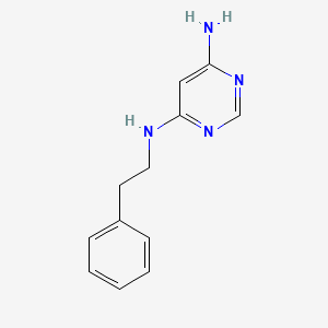 molecular formula C12H14N4 B1469923 N4-phenethylpyrimidine-4,6-diamine CAS No. 100120-40-9