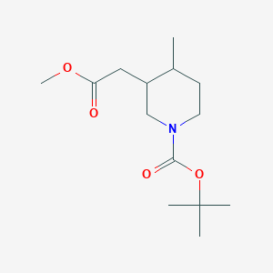 molecular formula C14H25NO4 B1469927 tert-Butyl 3-(2-methoxy-2-oxoethyl)-4-methylpiperidine-1-carboxylate CAS No. 1860028-35-8