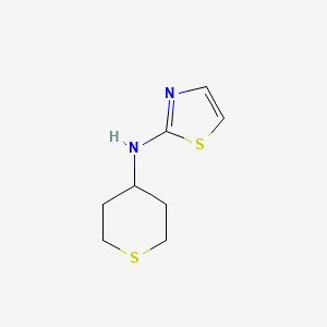 molecular formula C8H12N2S2 B1469937 N-(thian-4-yl)-1,3-thiazol-2-amine CAS No. 1479303-43-9