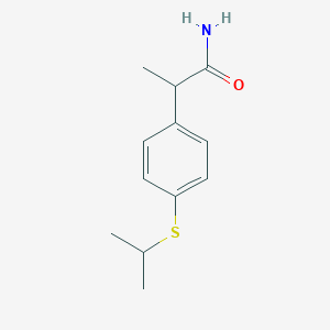 molecular formula C12H17NOS B146994 2-(4-Propan-2-ylsulfanylphenyl)propanamide CAS No. 129602-95-5