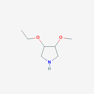 molecular formula C7H15NO2 B1469940 3-Ethoxy-4-methoxypyrrolidine CAS No. 2090186-79-9