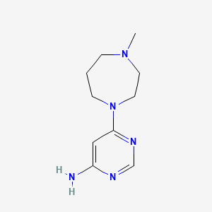 molecular formula C10H17N5 B1469947 6-(4-Methyl-1,4-diazepan-1-yl)pyrimidin-4-amine CAS No. 1490124-31-6