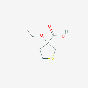 molecular formula C7H12O3S B1469951 3-Ethoxythiolane-3-carboxylic acid CAS No. 1249664-74-1