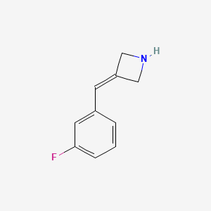 molecular formula C10H10FN B1469955 3-[(3-Fluorophenyl)methylidene]azetidine CAS No. 1521916-55-1