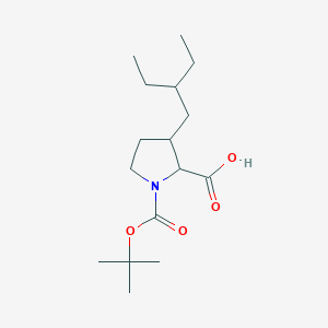 1-(tert-Butoxycarbonyl)-3-(2-ethylbutyl)-2-pyrrolidinecarboxylic acid