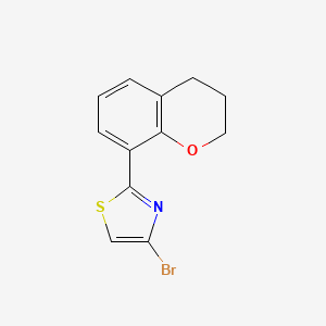 molecular formula C12H10BrNOS B1469961 4-Bromo-2-(chroman-8-yl)thiazole CAS No. 1415564-44-1