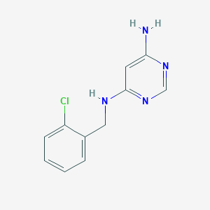 molecular formula C11H11ClN4 B1469970 N4-(2-chlorobenzyl)pyrimidine-4,6-diamine CAS No. 1494719-05-9