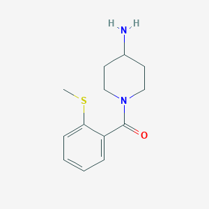 molecular formula C13H18N2OS B1469973 1-[2-(Methylsulfanyl)benzoyl]piperidin-4-amine CAS No. 1467328-36-4
