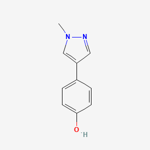 molecular formula C10H10N2O B1469977 4-(1-methyl-1H-pyrazol-4-yl)phenol CAS No. 1216007-29-2