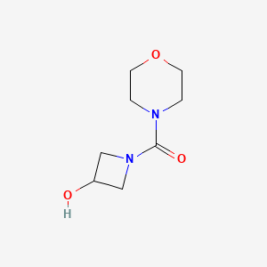 molecular formula C8H14N2O3 B1469979 (3-Hydroxyazetidin-1-yl)-morpholin-4-ylmethanone CAS No. 1496767-89-5