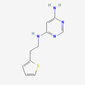 molecular formula C10H12N4S B1469981 N4-(2-(thiophen-2-yl)ethyl)pyrimidine-4,6-diamine CAS No. 1465048-49-0