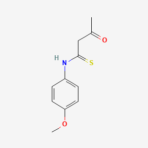 molecular formula C11H13NO2S B14699811 N-(4-Methoxyphenyl)-3-oxobutanethioamide CAS No. 18076-45-4