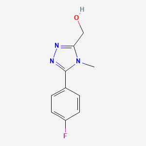 molecular formula C10H10FN3O B1470010 [5-(4-fluorophenyl)-4-methyl-4H-1,2,4-triazol-3-yl]methanol CAS No. 1126635-60-6