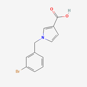 molecular formula C12H10BrNO2 B1470015 1-[(3-bromophenyl)methyl]-1H-pyrrole-3-carboxylic acid CAS No. 1539256-70-6