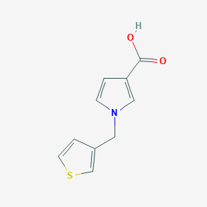 molecular formula C10H9NO2S B1470016 1-[(thiophen-3-yl)methyl]-1H-pyrrole-3-carboxylic acid CAS No. 1515969-56-8