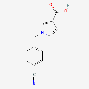 molecular formula C13H10N2O2 B1470017 1-[(4-cyanophenyl)methyl]-1H-pyrrole-3-carboxylic acid CAS No. 1505229-47-9
