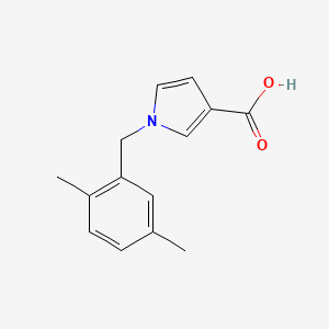 molecular formula C14H15NO2 B1470021 1-[(2,5-dimethylphenyl)methyl]-1H-pyrrole-3-carboxylic acid CAS No. 1519239-79-2