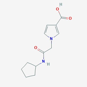molecular formula C12H16N2O3 B1470022 1-[(cyclopentylcarbamoyl)methyl]-1H-pyrrole-3-carboxylic acid CAS No. 1511551-33-9