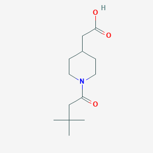 molecular formula C13H23NO3 B1470023 2-(1-(3,3-Dimethylbutanoyl)piperidin-4-yl)acetic acid CAS No. 1490581-63-9