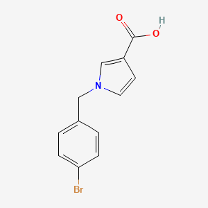 molecular formula C12H10BrNO2 B1470024 1-[(4-bromophenyl)methyl]-1H-pyrrole-3-carboxylic acid CAS No. 1509818-20-5