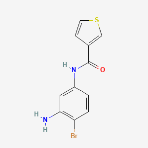molecular formula C11H9BrN2OS B1470028 N-(3-amino-4-bromophenyl)thiophene-3-carboxamide CAS No. 1513147-73-3