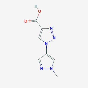 molecular formula C7H7N5O2 B1470029 1-(1-methyl-1H-pyrazol-4-yl)-1H-1,2,3-triazole-4-carboxylic acid CAS No. 1503800-68-7