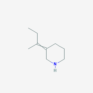 molecular formula C9H17N B1470030 3-(Butan-2-ylidene)piperidine CAS No. 1563930-08-4