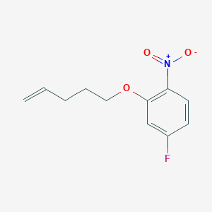 molecular formula C11H12FNO3 B1470033 4-Fluoro-1-nitro-2-(pent-4-en-1-yloxy)benzene CAS No. 1490981-21-9