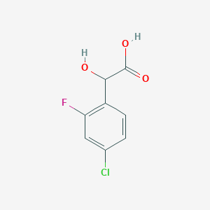 molecular formula C8H6ClFO3 B1470034 2-(4-Chloro-2-fluorophenyl)-2-hydroxyacetic acid CAS No. 1214345-56-8