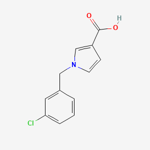 molecular formula C12H10ClNO2 B1470036 1-[(3-chlorophenyl)methyl]-1H-pyrrole-3-carboxylic acid CAS No. 1500640-74-3