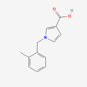 molecular formula C13H13NO2 B1470038 1-[(2-methylphenyl)methyl]-1H-pyrrole-3-carboxylic acid CAS No. 1504076-49-6