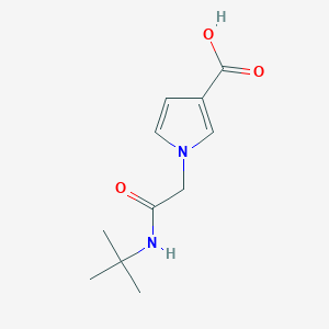 molecular formula C11H16N2O3 B1470041 1-[(tert-butylcarbamoyl)methyl]-1H-pyrrole-3-carboxylic acid CAS No. 1508930-61-7