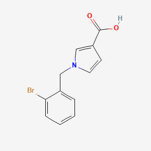 molecular formula C12H10BrNO2 B1470042 1-[(2-bromophenyl)methyl]-1H-pyrrole-3-carboxylic acid CAS No. 1525761-71-0