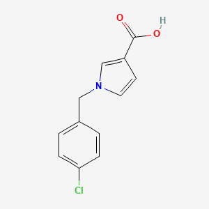 molecular formula C12H10ClNO2 B1470043 1-[(4-chlorophenyl)methyl]-1H-pyrrole-3-carboxylic acid CAS No. 1522746-04-8