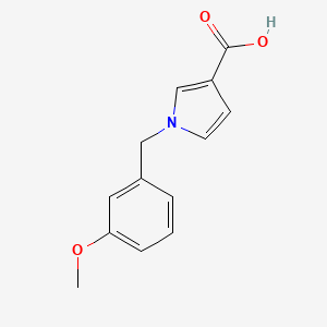 molecular formula C13H13NO3 B1470044 1-[(3-methoxyphenyl)methyl]-1H-pyrrole-3-carboxylic acid CAS No. 1540618-15-2