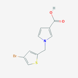 molecular formula C10H8BrNO2S B1470047 1-[(4-bromothiophen-2-yl)methyl]-1H-pyrrole-3-carboxylic acid CAS No. 1515396-01-6