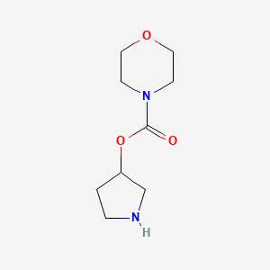 molecular formula C9H16N2O3 B1470052 Pyrrolidin-3-yl morpholine-4-carboxylate CAS No. 1527962-31-7