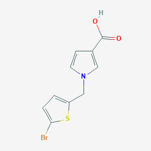 molecular formula C10H8BrNO2S B1470057 1-[(5-bromothiophen-2-yl)methyl]-1H-pyrrole-3-carboxylic acid CAS No. 1514573-65-9
