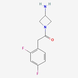 molecular formula C11H12F2N2O B1470065 1-(3-Aminoazetidin-1-yl)-2-(2,4-difluorophenyl)ethan-1-one CAS No. 1538861-58-3