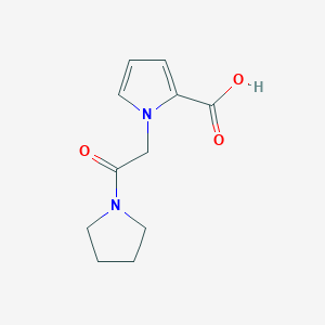 molecular formula C11H14N2O3 B1470067 1-[2-oxo-2-(pyrrolidin-1-yl)ethyl]-1H-pyrrole-2-carboxylic acid CAS No. 1507658-66-3