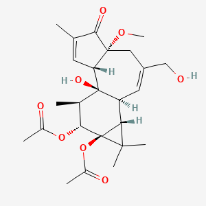 molecular formula C25H34O8 B14700697 4-O-Methylphorbol-12,13-diacetate CAS No. 22376-31-4