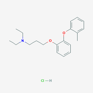 molecular formula C20H28ClNO2 B14700704 o-(3-Diethylaminopropoxy)phenyl o-tolyl ether hydrochloride CAS No. 26327-65-1