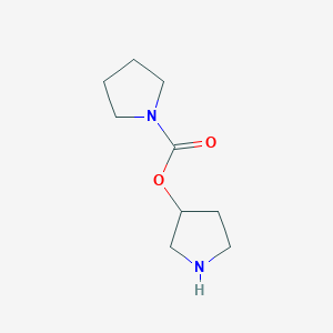 molecular formula C9H16N2O2 B1470073 Pyrrolidin-3-yl pyrrolidine-1-carboxylate CAS No. 1505004-86-3