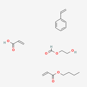 molecular formula C21H30O7 B14700740 Butyl prop-2-enoate;2-hydroxyethyl formate;prop-2-enoic acid;styrene CAS No. 25067-83-8